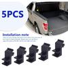 5 Stück Stützstangen-Clips Set, Abdeckung Zugstangen-Haken, Ersatzteile Kompatibel für Undercover Hard Folding Ladefläche