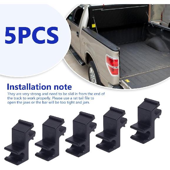 aqxreight 5PCS Tonneau Cover Prop Rod Clips Hard Plastic Tonneau Cover Clips Replacement for Undercover Hard Folding Truck Bed