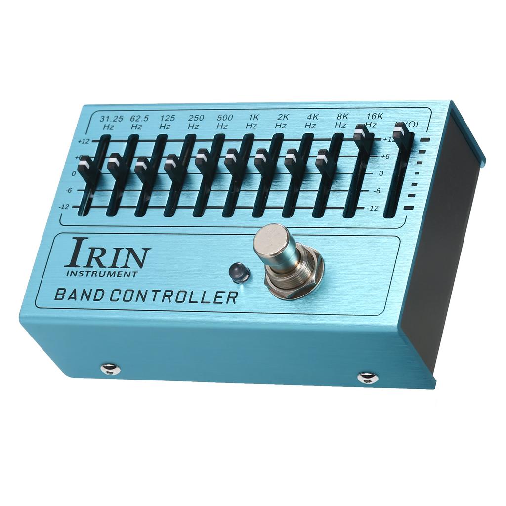 10 Band EQ Guitar Effect Pedal Mini Guitar Equalizer with True Bypass for Guitar Bass Aluminum Alloy Body