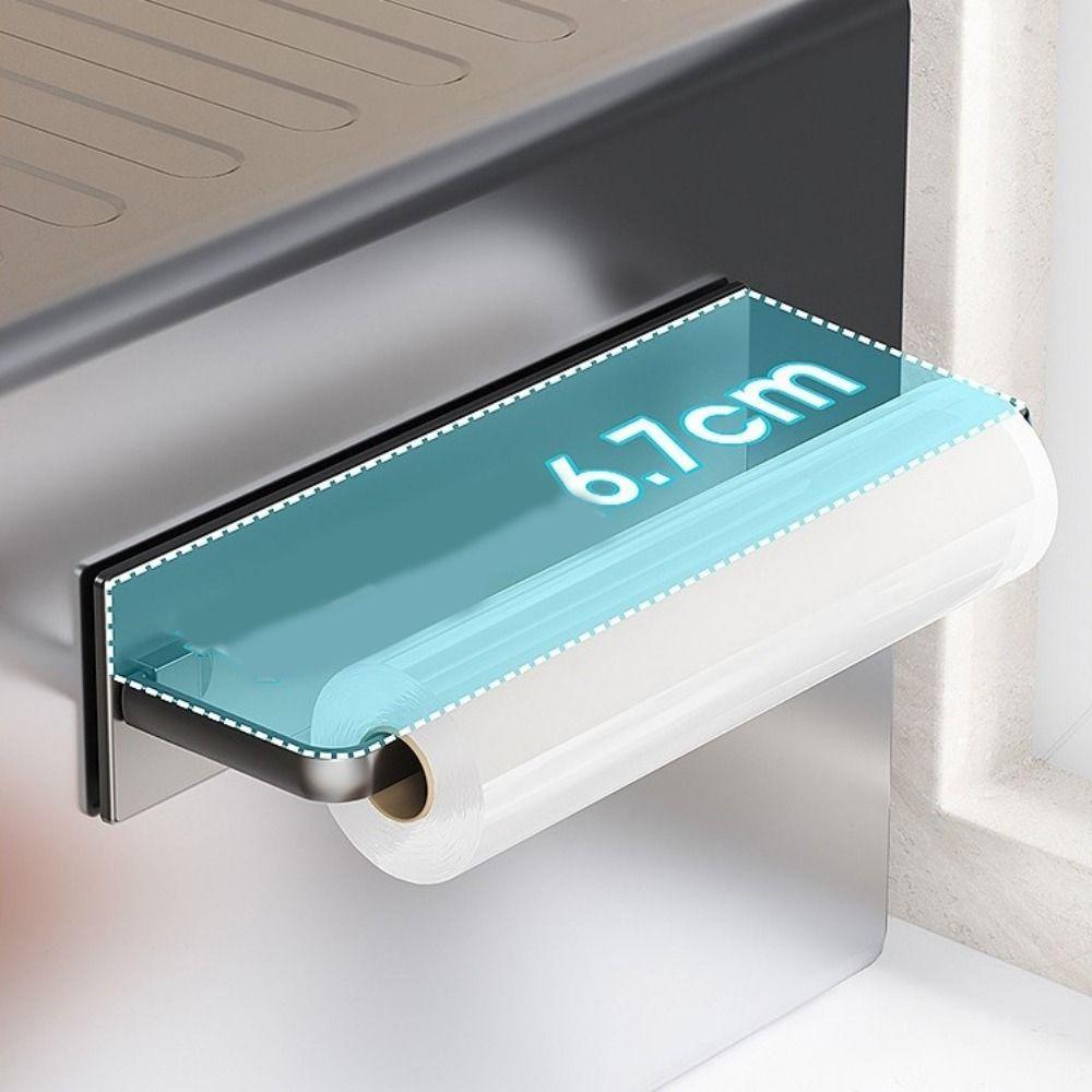 Wandgemonteerde Magnetische Keukenrolhouder Sterke Magneet Achterkant Folie Opbergrek Keuken