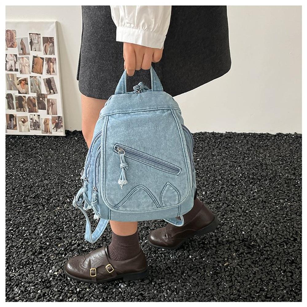 Women's Denim Mini Backpack Casual Travel Shoulder Bag