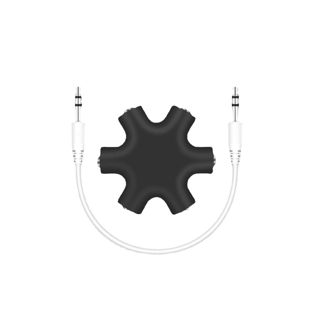 Audio Headphone Splitter 5 Way for 3.5mm Devices Multi Earphone Splitter Adaptor 5 Ports Female Connector Adapter