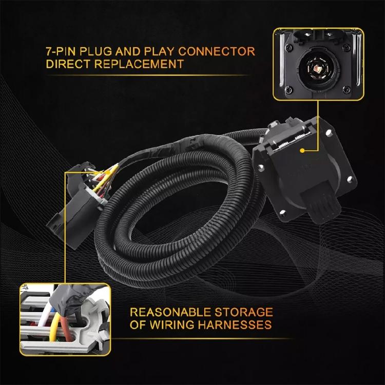 Trailer Wiring Harness Extension 56070 7 Foot 7Pin with Connector for 1500/2500/3500