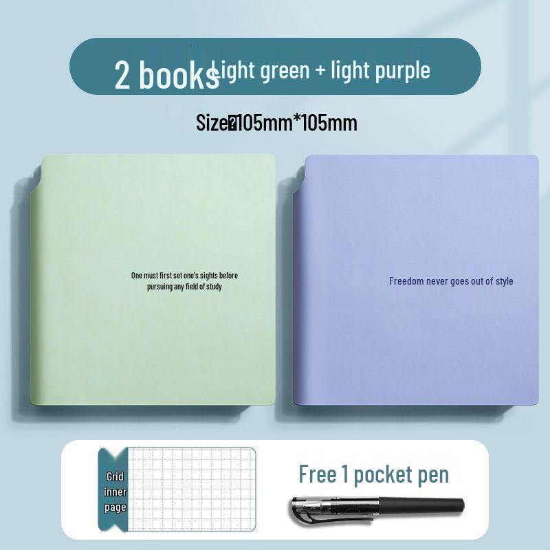 Fickduk: Portabelt rutat anteckningsblock & Praktisk anteckningsbok