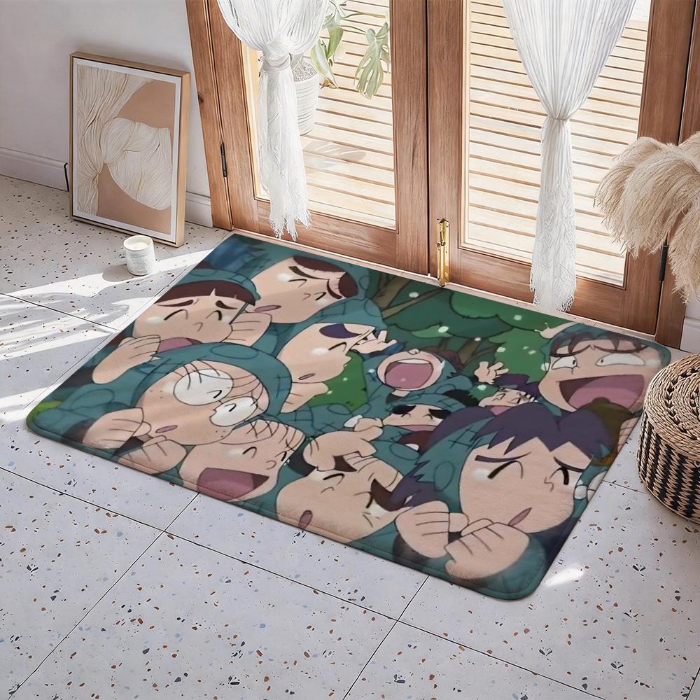 Anime N Nintama Rantarou Floor Mat Eco Flannel Doormat Non Slip Odorless Indoor Floor Rug Soft Short Plush Home Mat