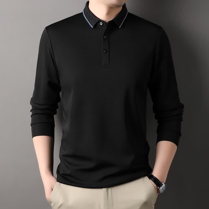 IMAGINEX Men s Color-Block Long-Sleeve Polo Shirt L