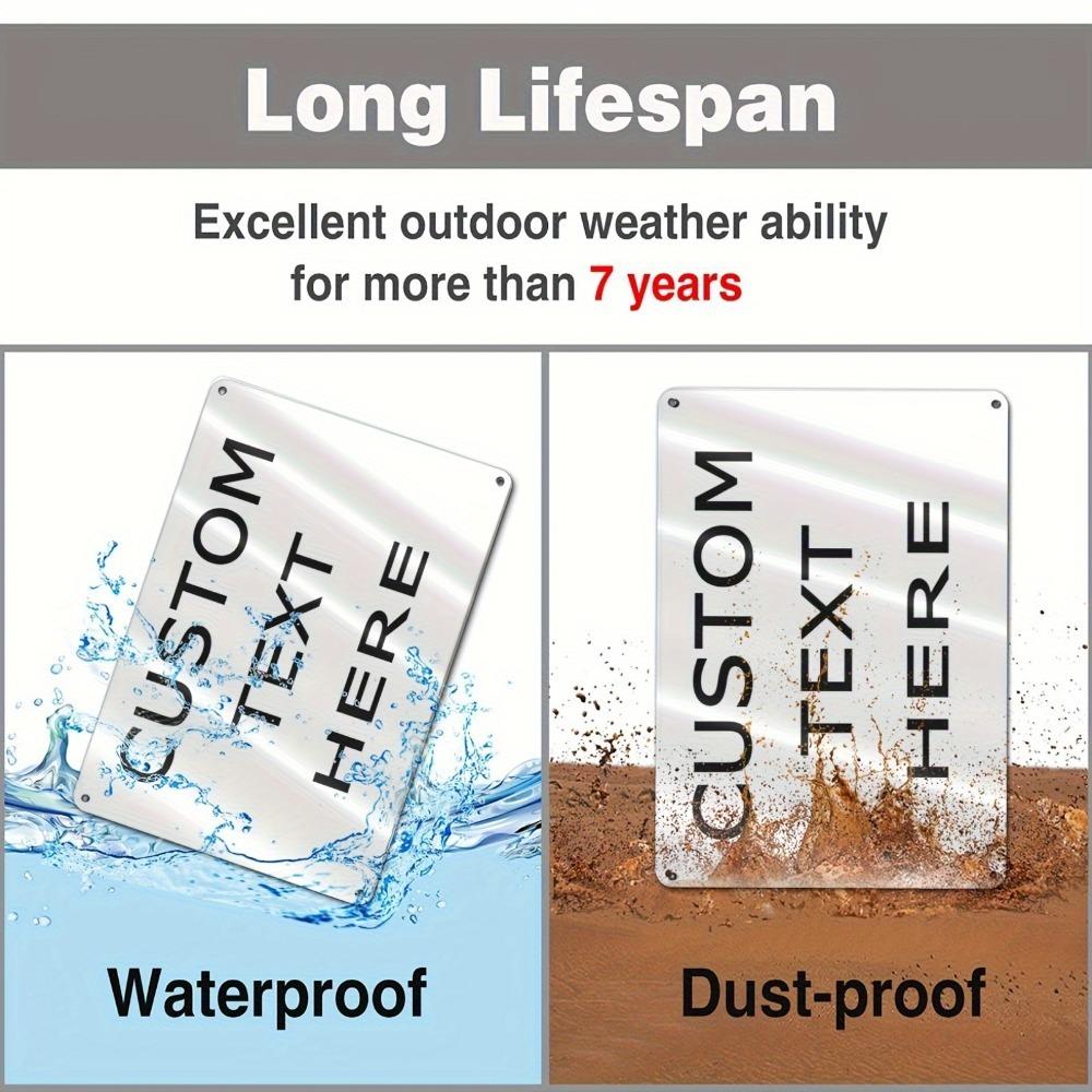 Custom Aluminum Metal Sign DIY Handmade Wall Plaque Indoor Outdoor Home Garage Garden Decor