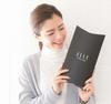 ELLE Cashmere Knit Fluffy and Cable Christmas Brand Case Included Free Women's 100% Gloves, Soft, Skin-Friendly, Pattern, Gift, Logo, (Gray, Size)