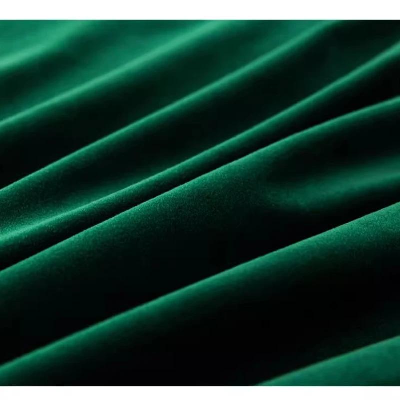 1 Pc Red Velvet Curtain Green Christmas Curta for Living Room Half Blackout Bedroom Dining Luxury Window Decor Elegant