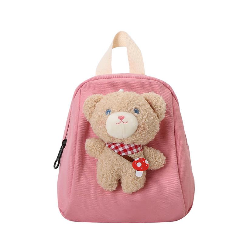 With Children Backpack Plush Bear Doll Decoration For Daily Casual Outings