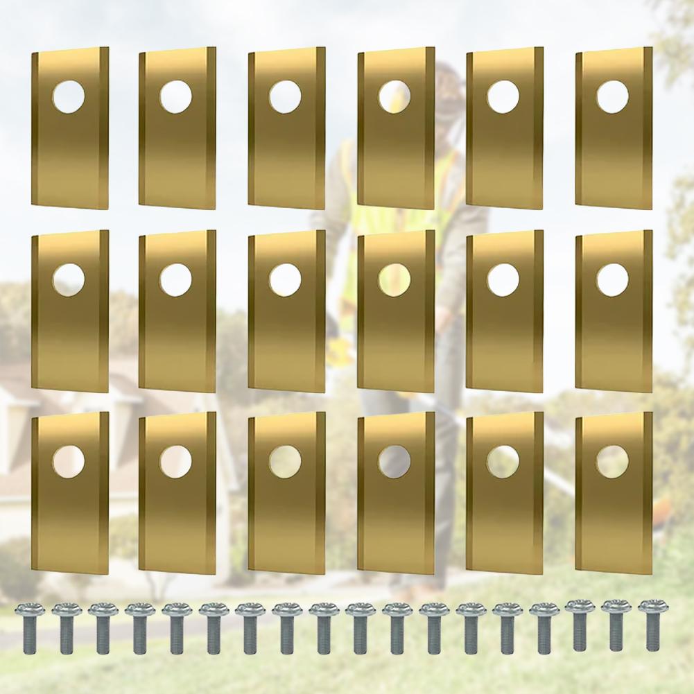 18Pcs Blades Replacement Stainless Steel Lawn Mower Cutting Blade Set Robotic Lawn Mowers Replacement for Worx Landroid