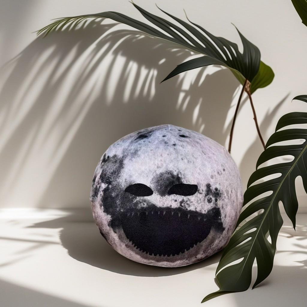 Cuscino Peluche Luna Sveglia Con Imbottitura in Cotone PP Per Bambini e Fan
