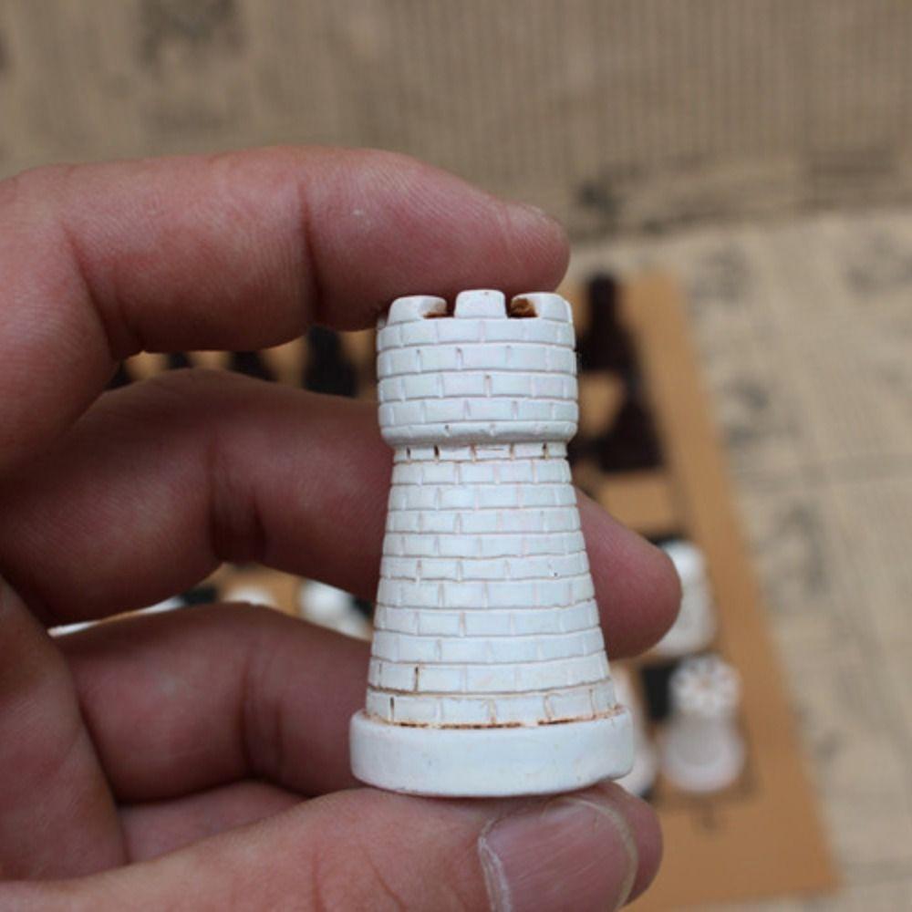 Resin Ancient Chinese Character Chess Set Lifelike Qing Bing Chess Figure Children Girls Boys