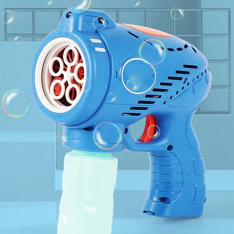 Electric Bubble Machine Flashing Light Music for Children, Automatic Bubble Blower Soap Water Bubbles Maker Kid Gift Outdoor Toy