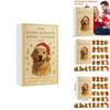 Von Hunden inspirierter Weihnachtsadventskalender mit Acryl-Tierdekorationen für die Feiertage