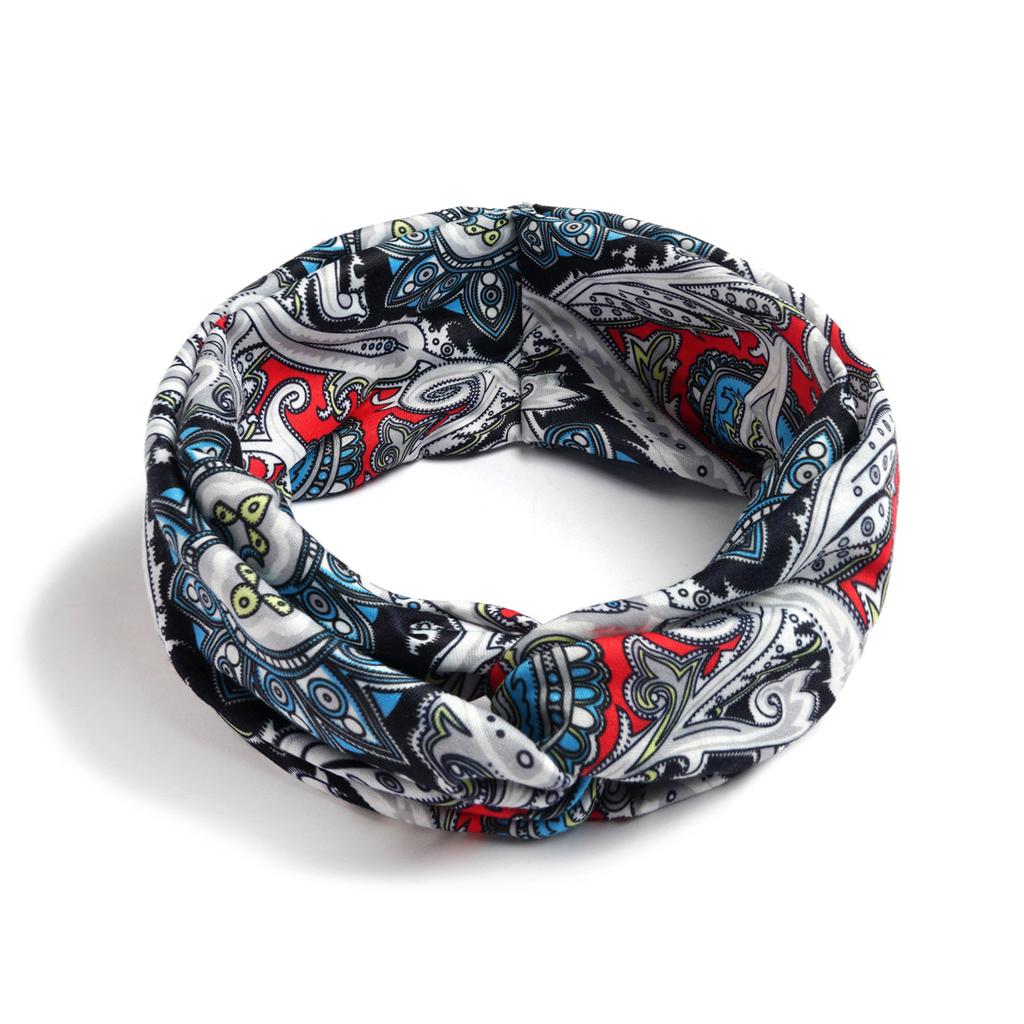 Bohemian Cross Knotted Headband Gypsy Yoga Sports Headband Wide Female Stretch Headband