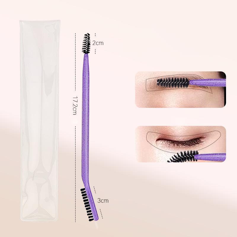 

1 шт. двухсторонняя расческа для бровей, кисти для макияжа, аппликатор для ресниц, профессиональный инструмент для макияжа фиолетовый