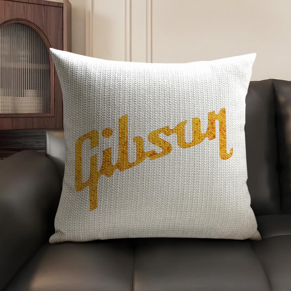 Fashion Brand G-Gibson Cushion Cover Summer Breathable Linen Organic Fabric Double-Sided Printing Sofa Pillow Case Home Decor