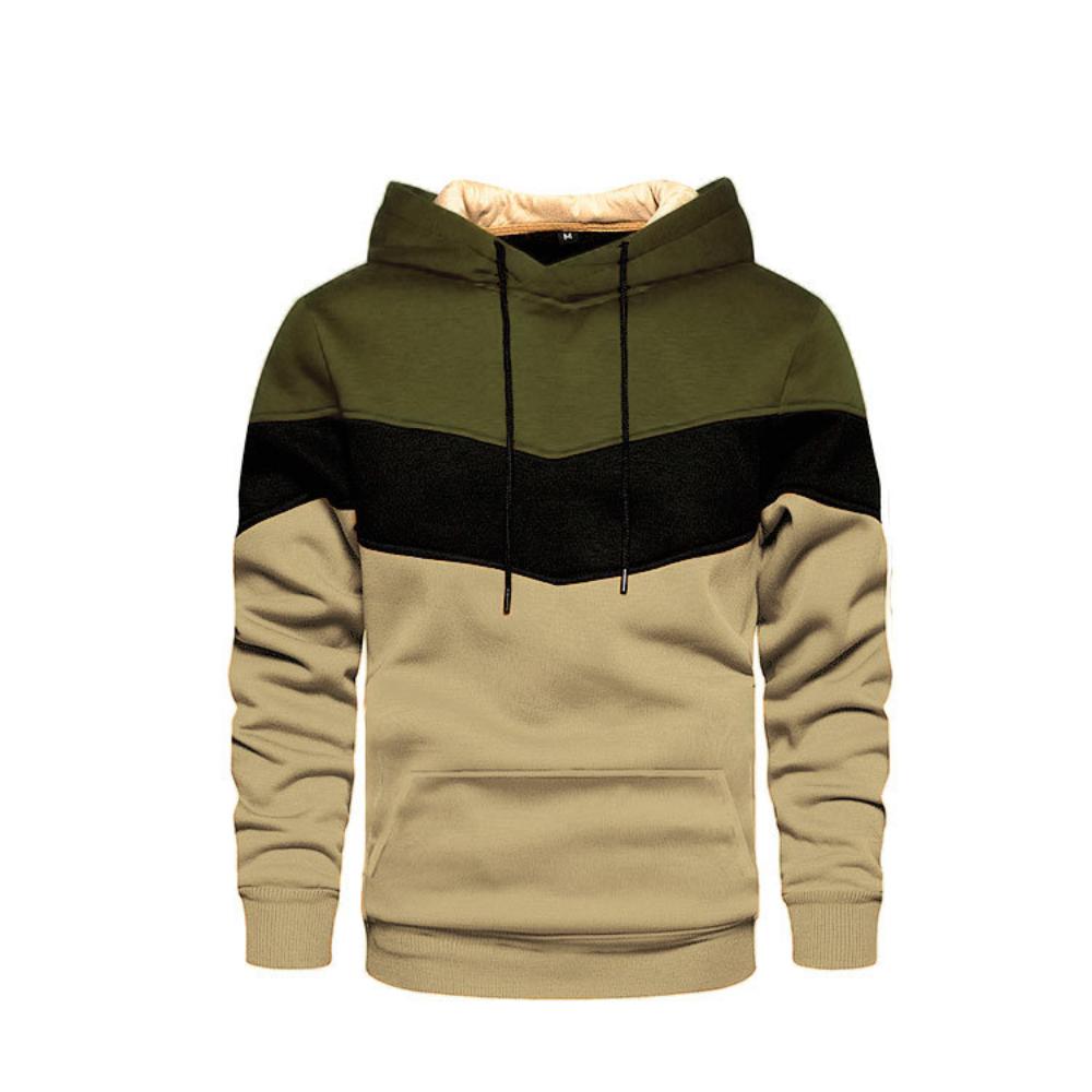 Herren Patchwork Hoodie Outdoor Freizeit Sportbekleidung Street Fashion Langarm Herren Fleece Thermopullover Herbst Winter Outdoor Kleidung