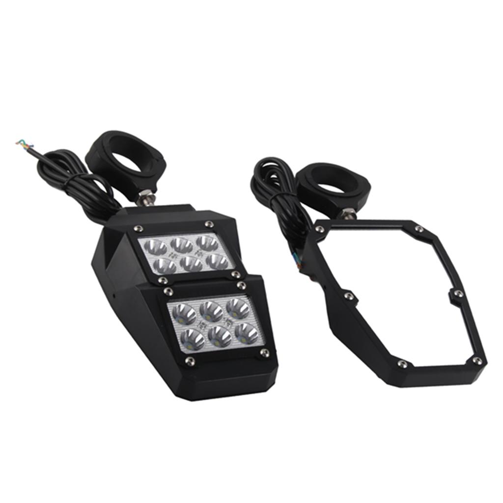 UTV Side Rear View Mirror 360 Degree Adjustable with LED Lights Fit for Polaris RZRRanger