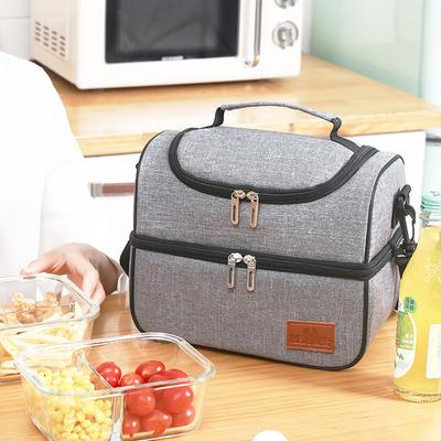 Borsa termica impermeabile per pranzo a strato singolo/resistente Borsa termica portatile per alimenti da picnic di grande capacità con tracolla