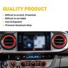 Red Air Condition AC Knob Cover Ring Trim For Toyota Tacoma 2016-22 Accessories