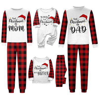 Conjuntos de pijamas a juego para toda la familia, conjuntos de ropa de estar por casa, conjuntos de camiseta y pantalones de manga larga a juego para toda la familia