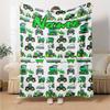Custom Name Truck Theme Printed Blanket - Perfect for Couch, Bed, Travel & Outdoor Use | Machine Washable, Cozy & Durable.