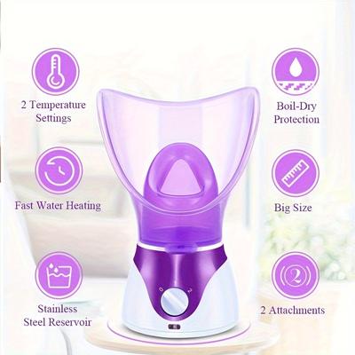 Professional Facial Steamer,Deep Cleansing, Hydrating, and Soothing Facial Skin Humidifier with Face Cover and Measure Cup