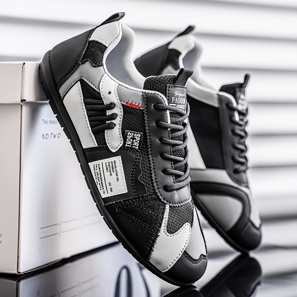Men'S Fall New Arrival Fitness Training Shoes, Low-Top Lacing with Stylish Color Blocking Design