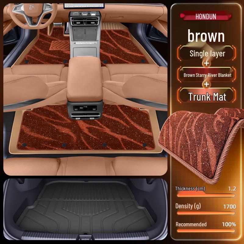 BYD Han L Floor Mats for TPEDM/EV25: New Car Interior Accessories for Driver and Passenger