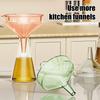 2Pcs Wide Mouth Kitchen Filling Funnel, Oils Liquid Soy Sauce Powder Transfer Funnel, Food Grade Canning Funnel for Bottles & Jars