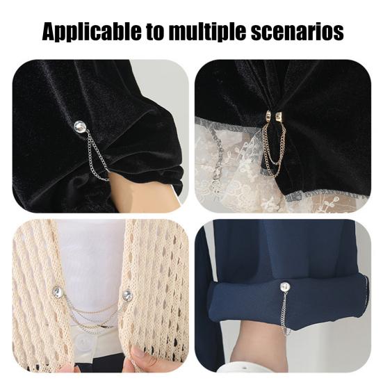 Magnetic Clothing Clips Multi-Function Clothes Hem Clips Magnetic Clips with Chain for Women Pants Jeans Shirts Sweaters