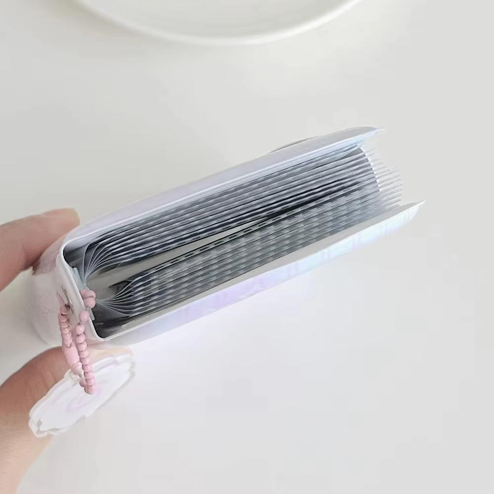 3 Zoll 32 Fächer Fotoalbum Sammelbuch Fotokartenhalter Kartenhalter Süßes Quadratisches Hohlraum INS Cartoon Album Karten Binder