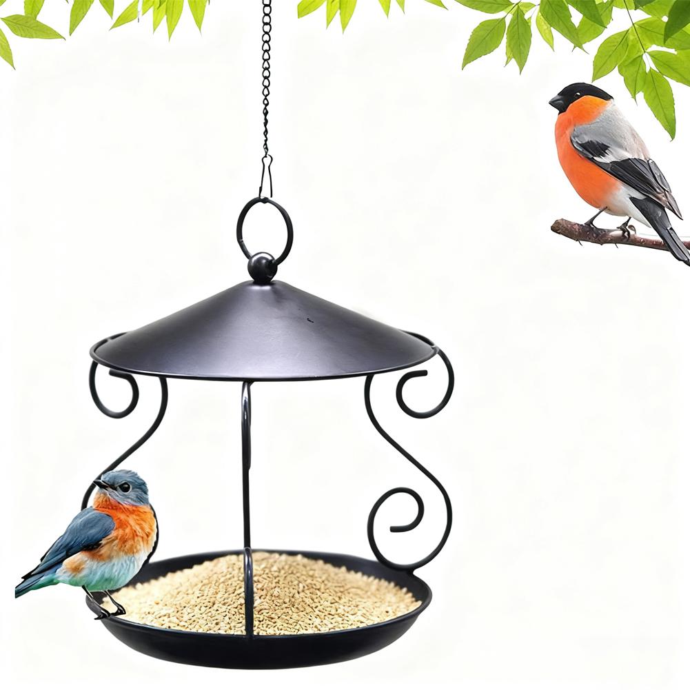 Garden Decor Iron Bird Feeder Windproof Rainproof Bird Hummingbird Food Bird Multi-purpose 2026 Feeder Hanging Feeding Disp K0C1