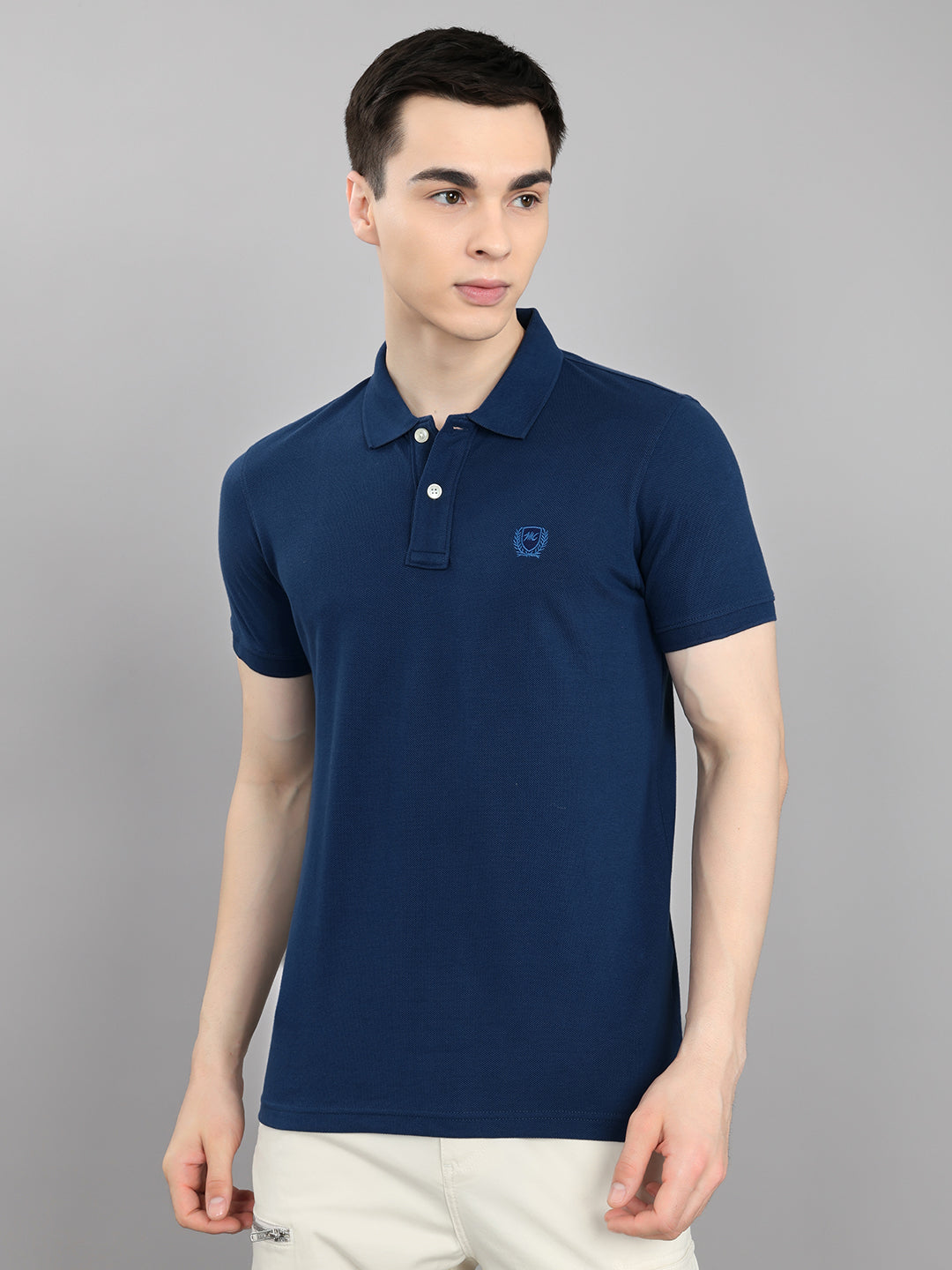 Monte Carlo Men Regular Fit Dark Blue Tshirt S