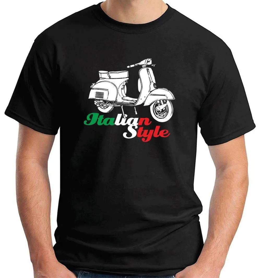 

Italian Style Motorcycle Auto Motor Scooter TShirt 100 Cotton ONeck Summer Short Sleeve Casual Mens Tshirt Size S3XL S