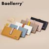 Damen Baellerry Lange Geldbörse Clutch: Mehrfachkartensteckplatz, Schnalle, Color-Blocking, Reißverschluss-Kartenhalter für vielseitige Verwendung.