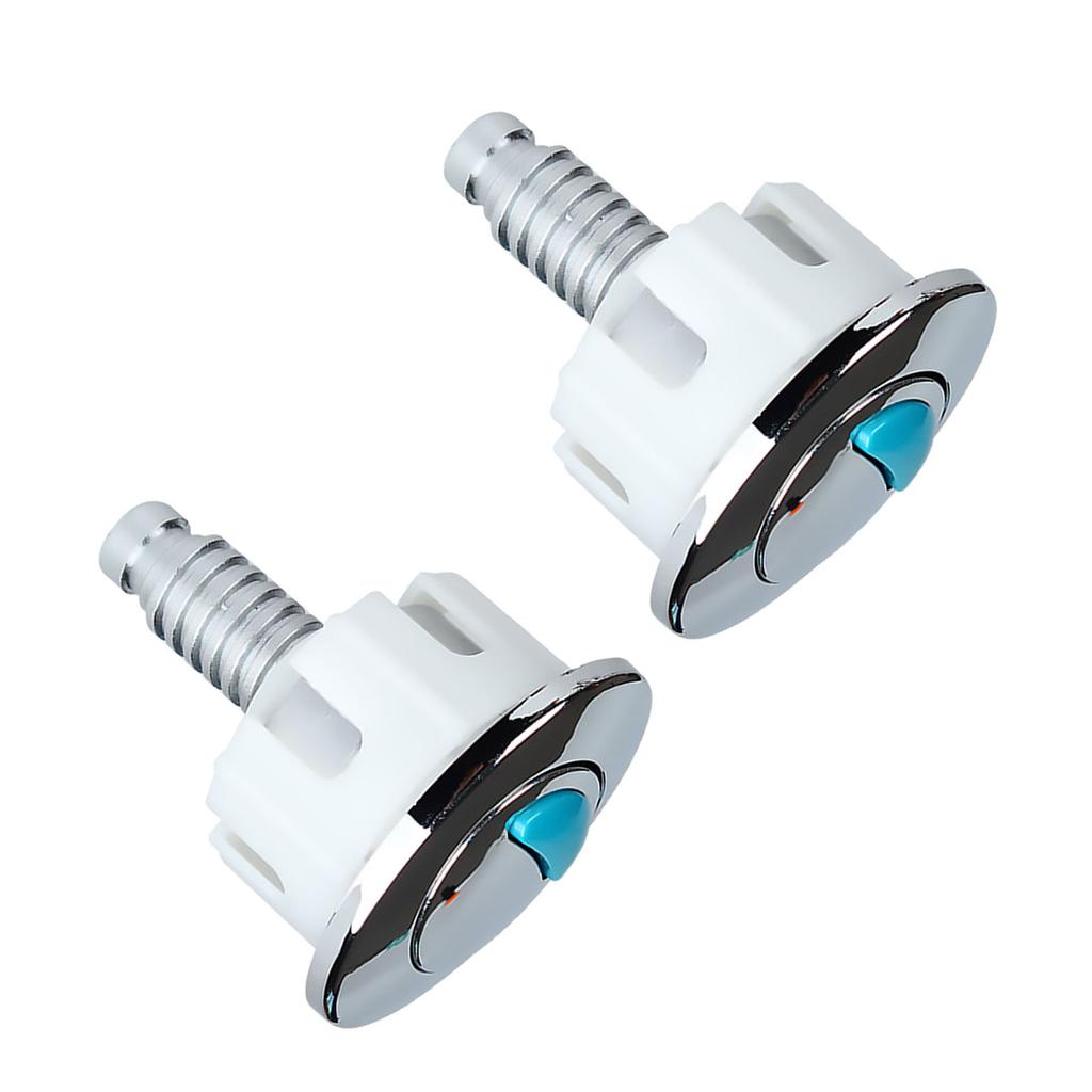 2Pcs Toilet Flush Button Round Head Dual Push Button Replacement Upgrades for Cistern Tank Water Saving Accessory