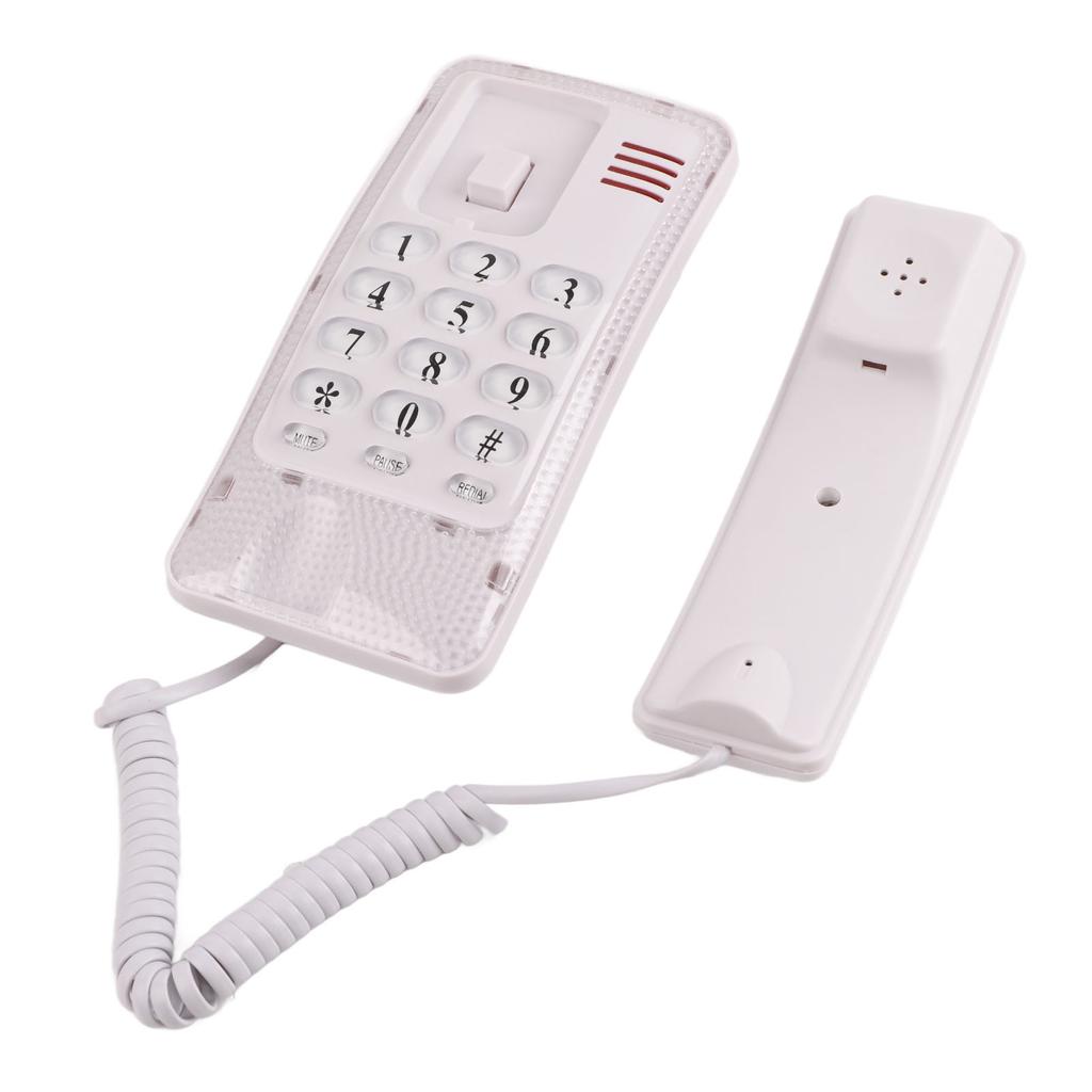 KXT‑438 Wall Mounted Home Phone Corded Telephone with Redial Quick Flash Mute Function for Home Hotel School Office