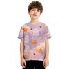 Kids Halloween Printed Short Sleeve T Shirt Casual Round Neck Top Boys Girls Comfortable Fit All Over Pattern Tee