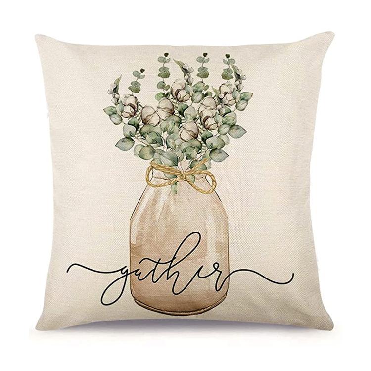 Flax Popular Pillowcase Nordic Home Decoration Pillow Office Car Cushions