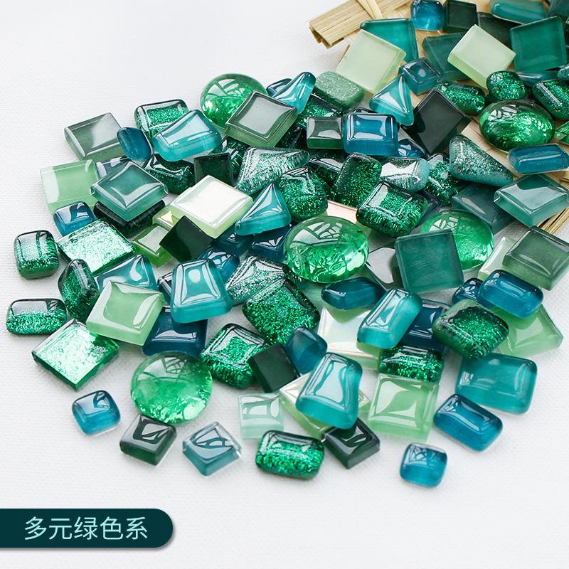 100g Diy Mix Color Glitter Glass Mosaic Stones Mosaic Tiles Glass Pebbles Crafts Material Puzzle For Diy Mosaic Making Arte