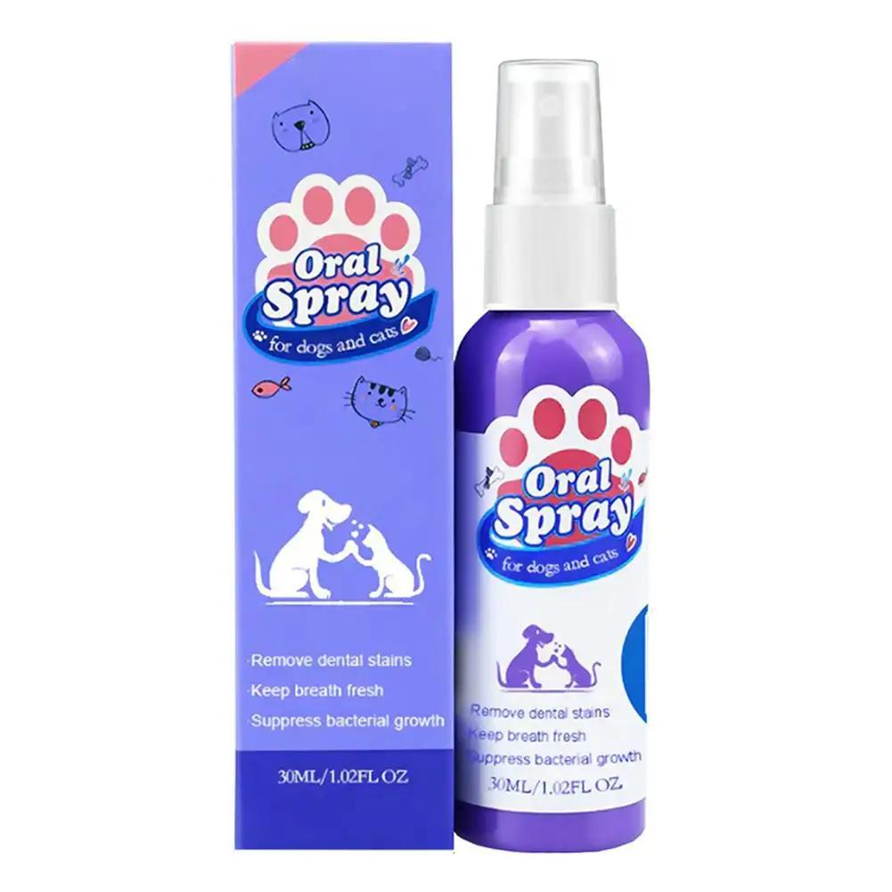 

30ml Pet Oral Care Spray For Dogs & Cats Effective Removes Plaque Cleans Teeth Breath Freshener Pets Deodorant Pet Care Pro C5C9