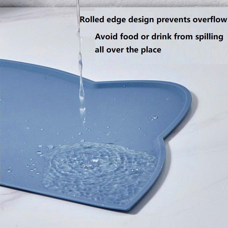 Cat Dog Mat Food Non-Slip Leak Proof Pet Silicone Mat Food Bowl Pad Feeding Cushion for Cats Dogs Pet Accessories GDDM01