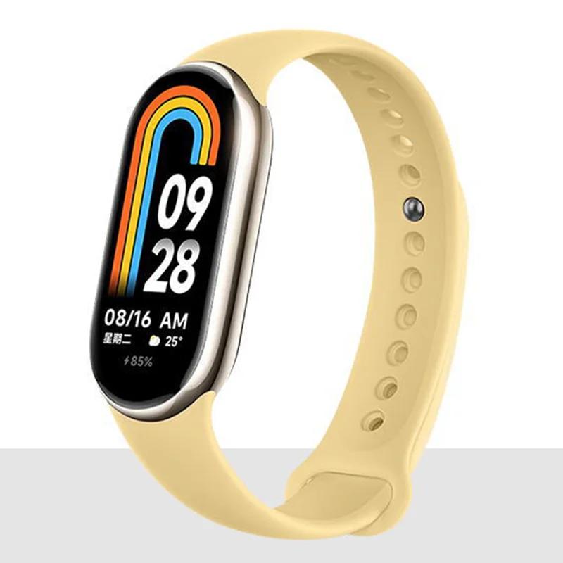 Sport Silicone Strap For Xiaomi Mi band 8-8 NFC Belt Replacement miband8 Bracelet waterproof smart band 8 watchband Accessories