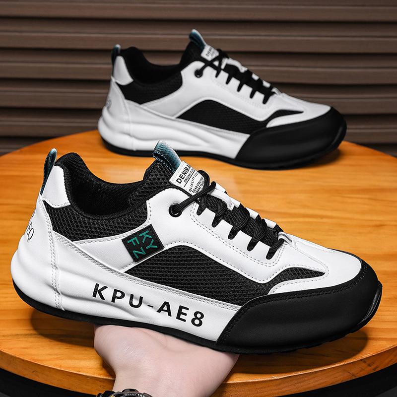 

Men s shoes 2025 summer new outdoor thick sole heightening wear-resistant personalized sports shoes mesh deodorant feet casual shoes men 44