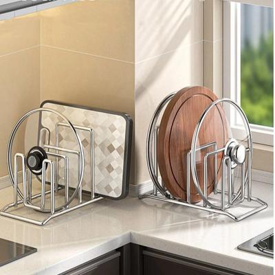 Stable Cutting Board Rack Shelf Metal Pots Pan Lids Rack  Restaurant Home Kitchen