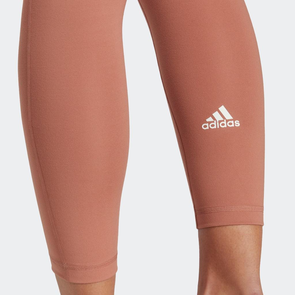 Adidas Yoga Essentials High Waist Fitness Leggings SS23 Women Bottoms Rock-Heather-Brown IC8310