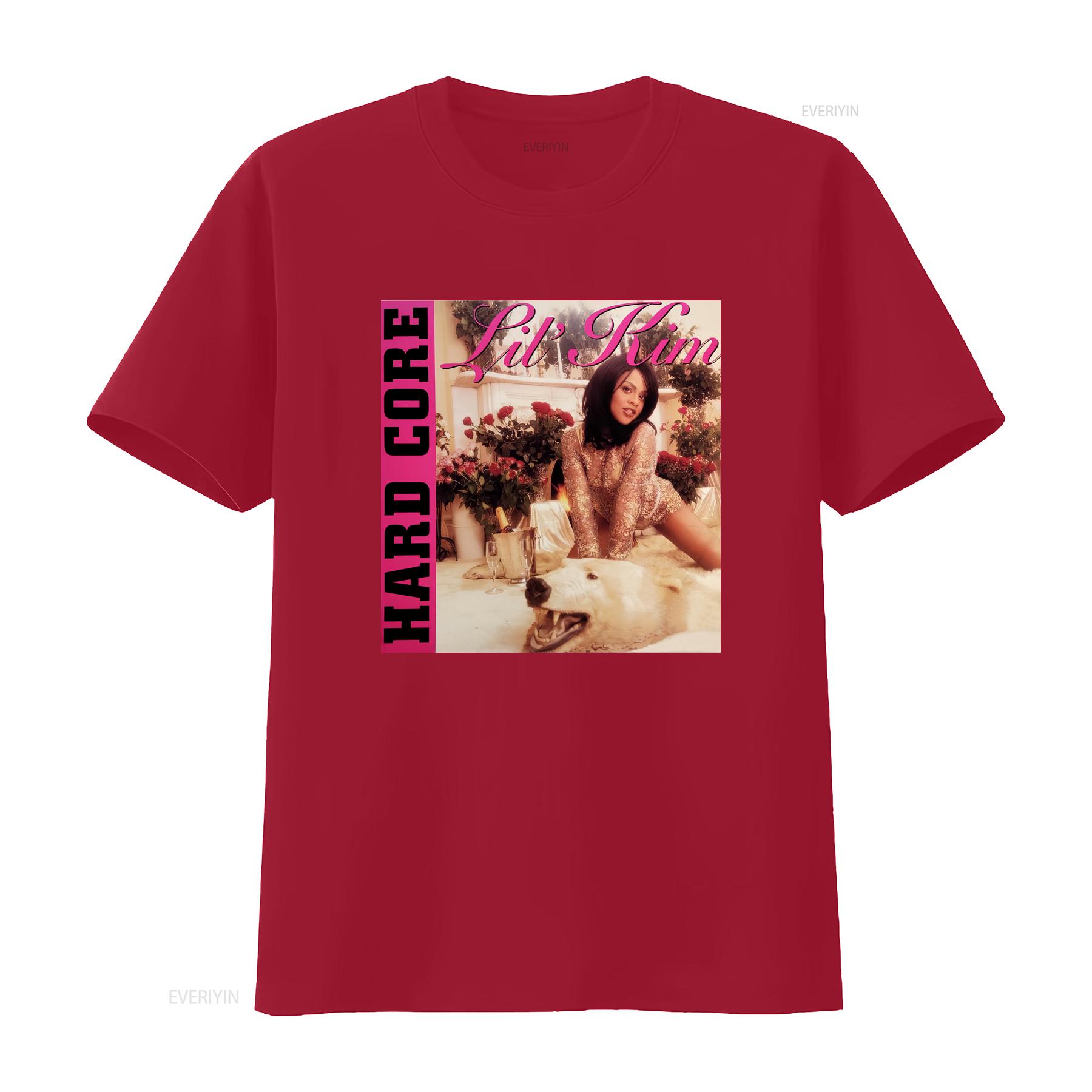 

Lil Kim Hard Core Album Cover T Shirt Tour Retro L vintage Washed fashion Breathable Unisex Versatile Slightly Soft Stylish S